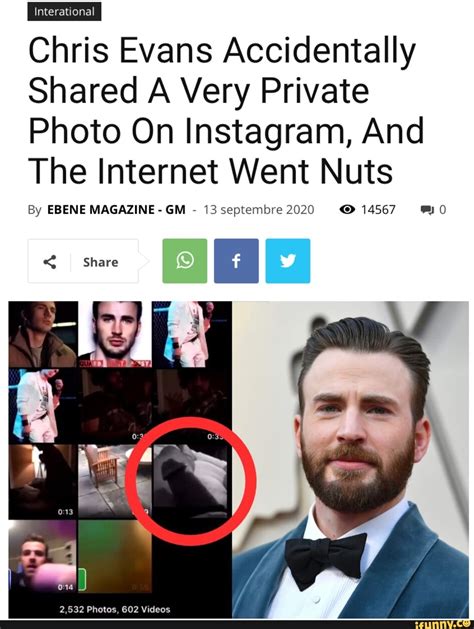 chris evans instagram dick pic|Chris Evans Accidentally Leaks Explicit Image While Showing。